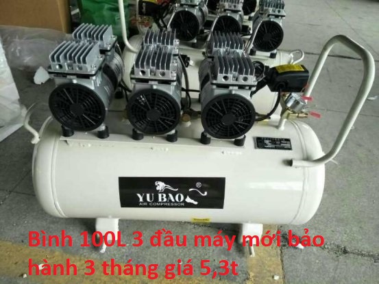 Bình 100L 3 đầu máy mới bảo hành 3 tháng giá 5tr300