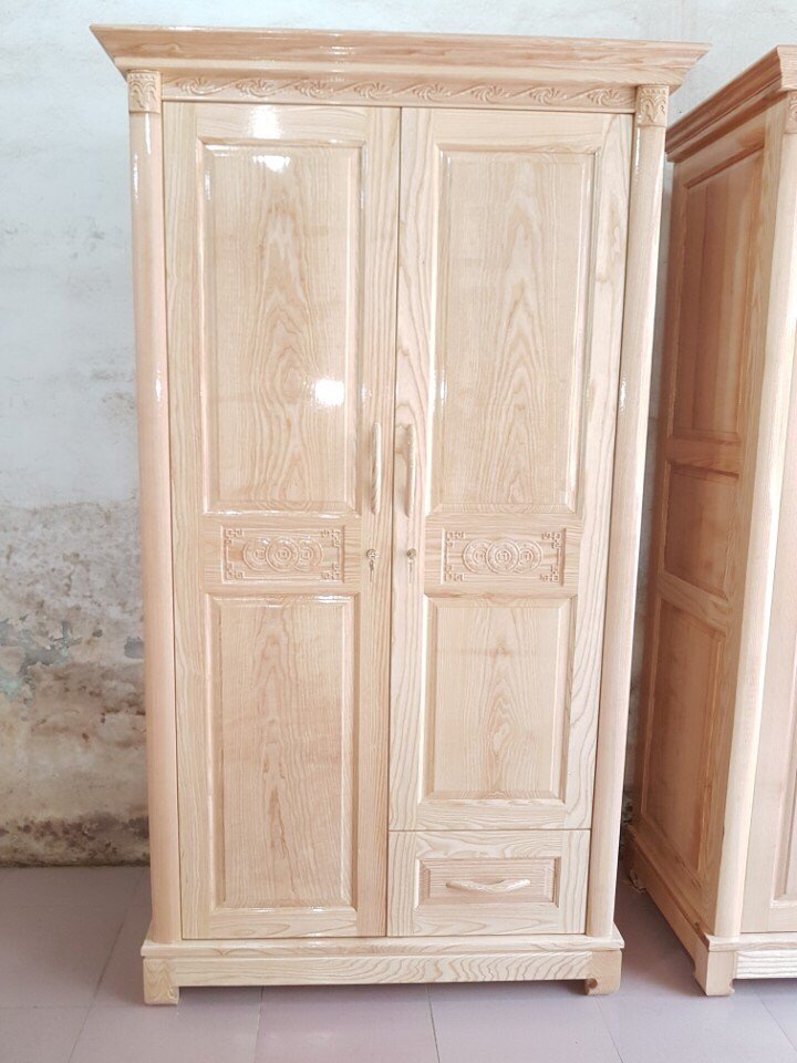 TỦ 2 CÁNH GỖ SỒI