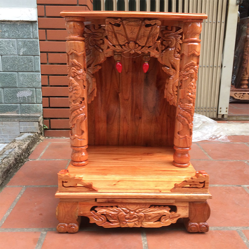 BÀN THỜ ÔNG ĐỊA GỖ XOAN KHÔNG HỘP ĐÈN