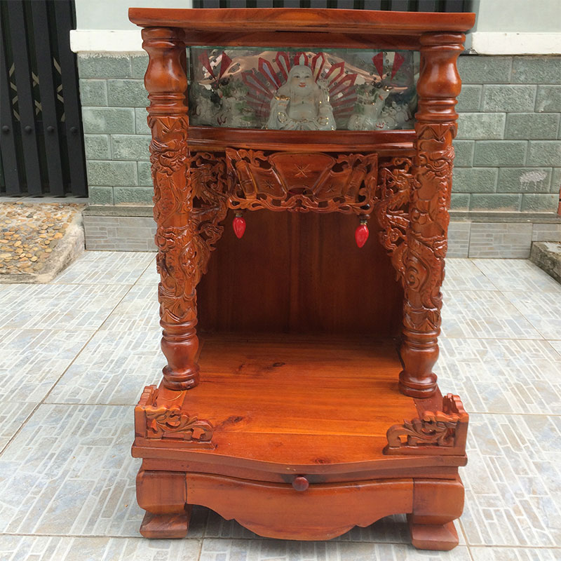 BÀN THỜ ÔNG ĐỊA GỖ TRÀM KHÔNG CÓ HỘP ĐÈN
