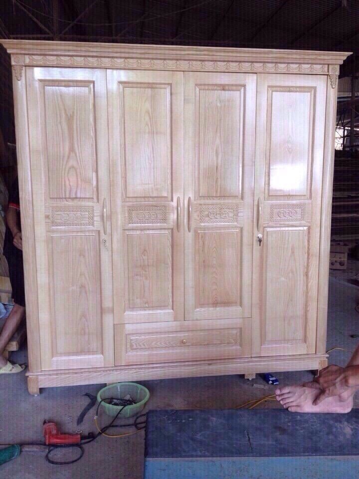 TỦ GỖ SỒI 4 CÁNH